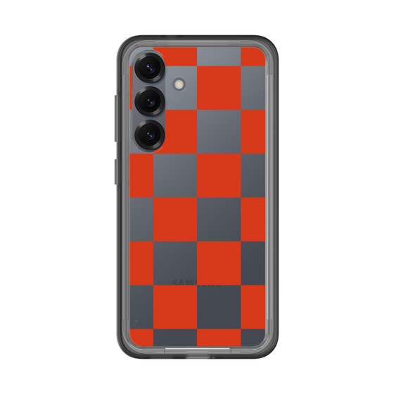 スリムプロテクションプレミアムケース［ 市松模様 - Red ］