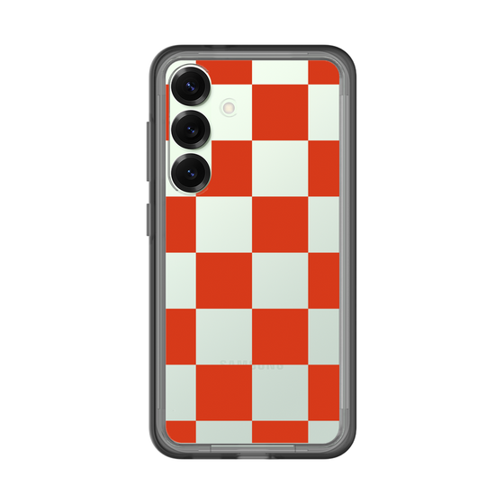 スリムプロテクションプレミアムケース［ 市松模様 - Red ］