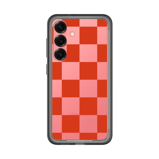 スリムプロテクションプレミアムケース［ 市松模様 - Red ］