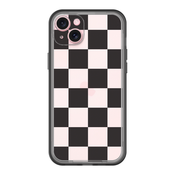 スリムプロテクションプレミアムケース［ 市松模様 - Black ］
