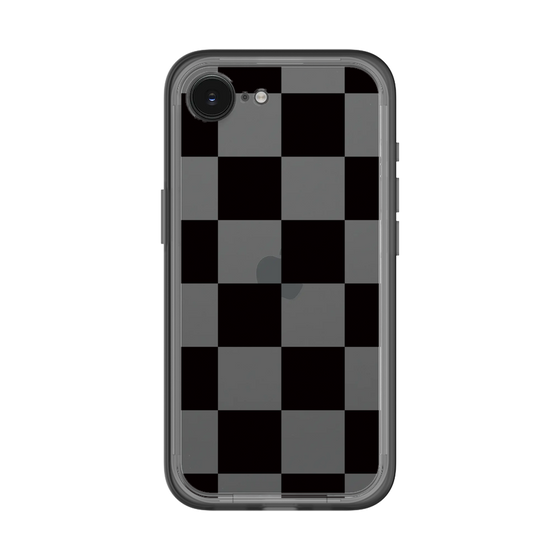 スリムプロテクションプレミアムケース［ 市松模様 - Black ］