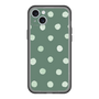 スリムプロテクションプレミアムケース［ 水彩ドット・レトロカラー - Green ］