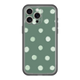 スリムプロテクションプレミアムケース［ 水彩ドット・レトロカラー - Green ］