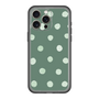 スリムプロテクションプレミアムケース［ 水彩ドット・レトロカラー - Green ］