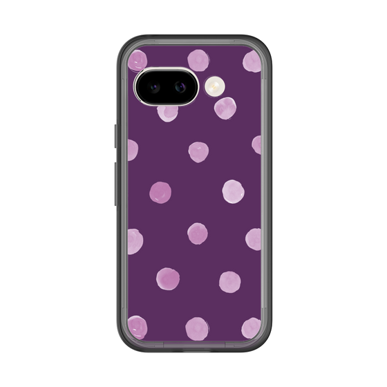 スリムプロテクションプレミアムケース［ 水彩ドット・レトロカラー - Purple ］