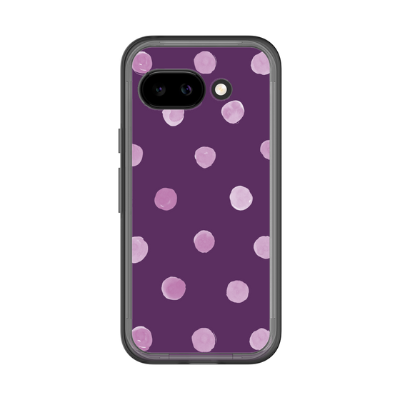 スリムプロテクションプレミアムケース［ 水彩ドット・レトロカラー - Purple ］