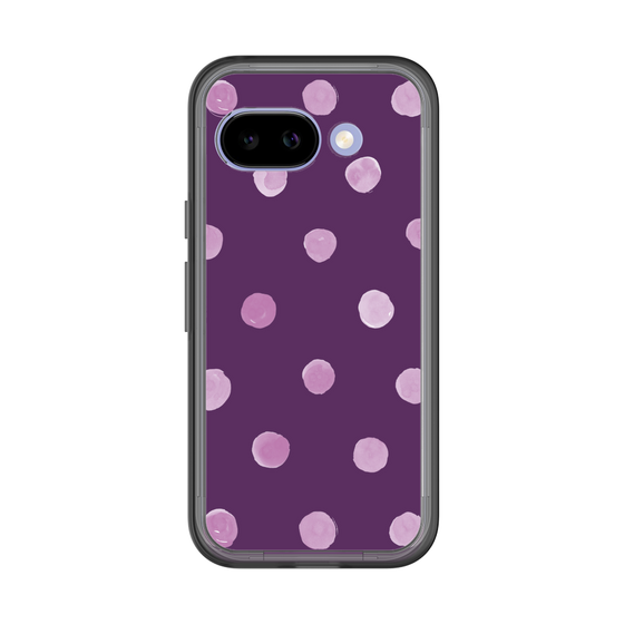 スリムプロテクションプレミアムケース［ 水彩ドット・レトロカラー - Purple ］