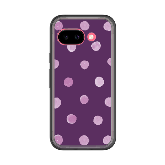 スリムプロテクションプレミアムケース［ 水彩ドット・レトロカラー - Purple ］