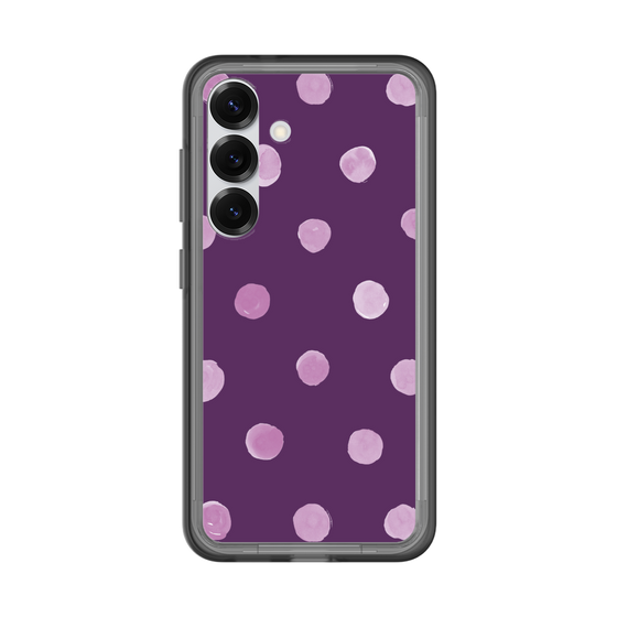 スリムプロテクションプレミアムケース［ 水彩ドット・レトロカラー - Purple ］