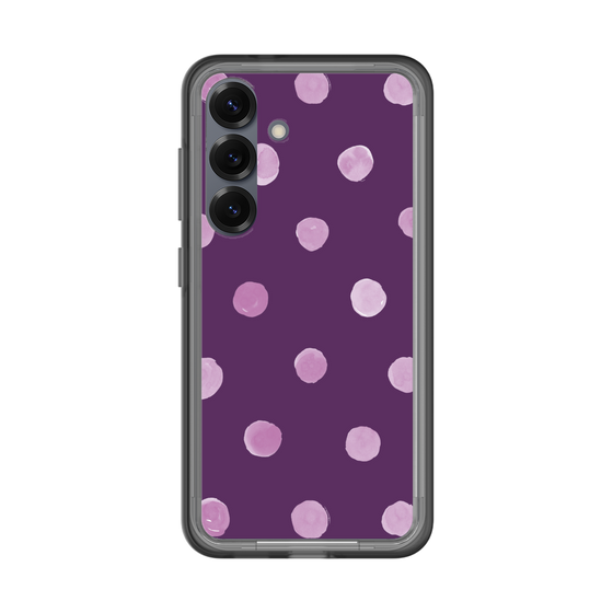 スリムプロテクションプレミアムケース［ 水彩ドット・レトロカラー - Purple ］