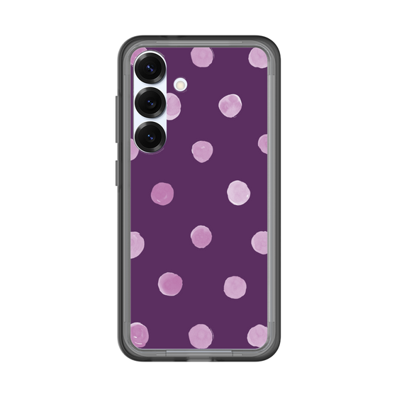 スリムプロテクションプレミアムケース［ 水彩ドット・レトロカラー - Purple ］