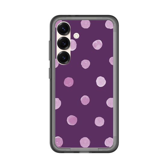 スリムプロテクションプレミアムケース［ 水彩ドット・レトロカラー - Purple ］
