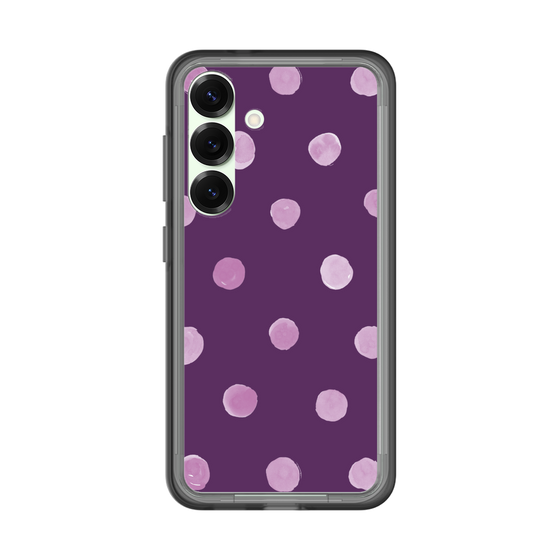 スリムプロテクションプレミアムケース［ 水彩ドット・レトロカラー - Purple ］