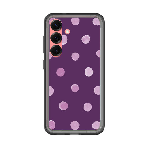 スリムプロテクションプレミアムケース［ 水彩ドット・レトロカラー - Purple ］
