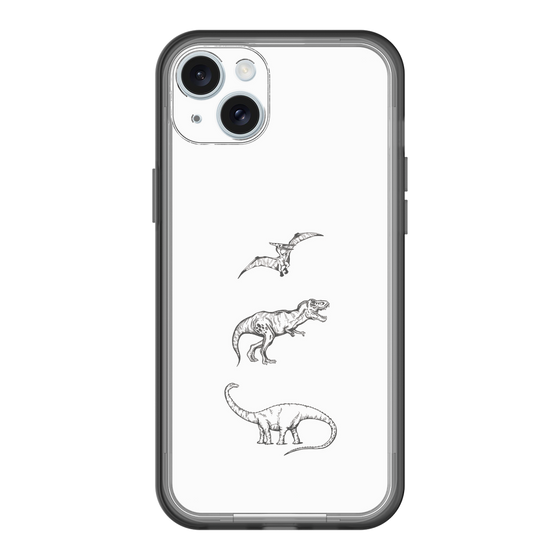スリムプロテクションプレミアムケース［ Dinosaurs No.1 - White ］