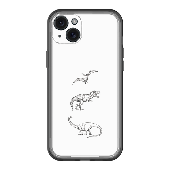 スリムプロテクションプレミアムケース［ Dinosaurs No.1 - White ］