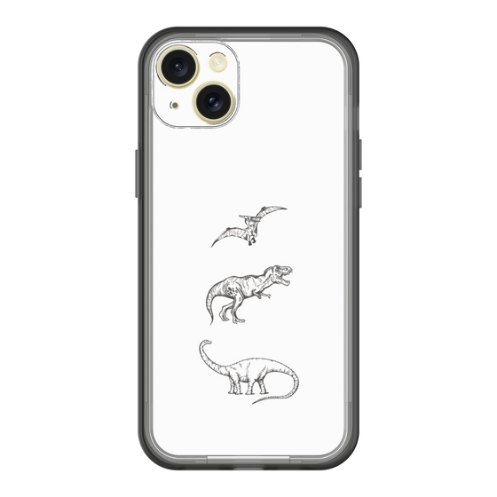 スリムプロテクションプレミアムケース［ Dinosaurs No.1 - White ］