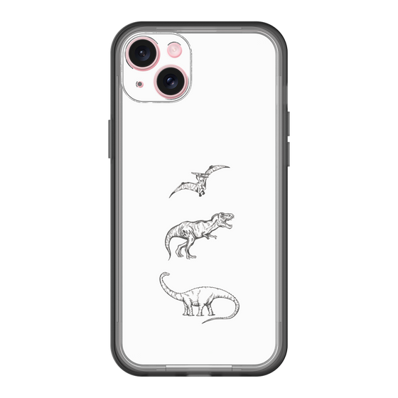 スリムプロテクションプレミアムケース［ Dinosaurs No.1 - White ］