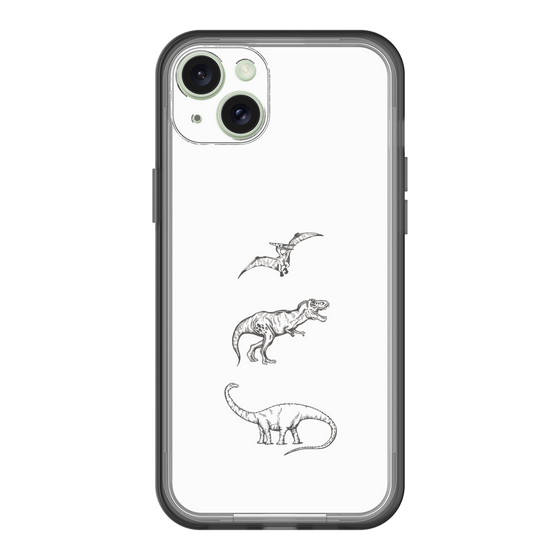 スリムプロテクションプレミアムケース［ Dinosaurs No.1 - White ］