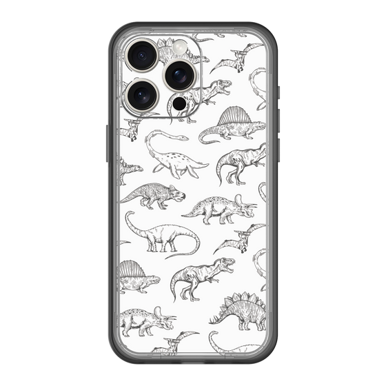 スリムプロテクションプレミアムケース［ Dinosaurs No.2 - White ］