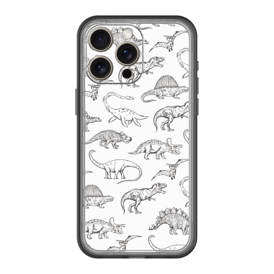 スリムプロテクションプレミアムケース［ Dinosaurs No.2 - White ］