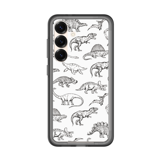 スリムプロテクションプレミアムケース［ Dinosaurs No.2 - White ］