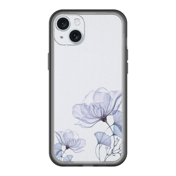 スリムプロテクションプレミアムケース［ Natural Flower - blue ］