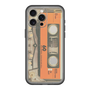 スリムプロテクションプレミアムケース［ RETORO CASSETTE TAPE - Skeleton Orange ］