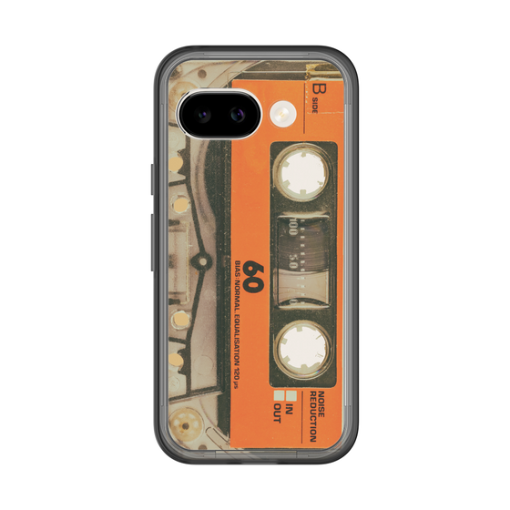 スリムプロテクションプレミアムケース［ RETORO CASSETTE TAPE - Skeleton Orange ］
