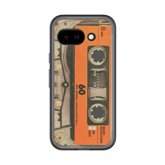 スリムプロテクションプレミアムケース［ RETORO CASSETTE TAPE - Skeleton Orange ］