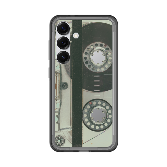 スリムプロテクションプレミアムケース［ RETORO CASSETTE TAPE - Skeleton Blue ］