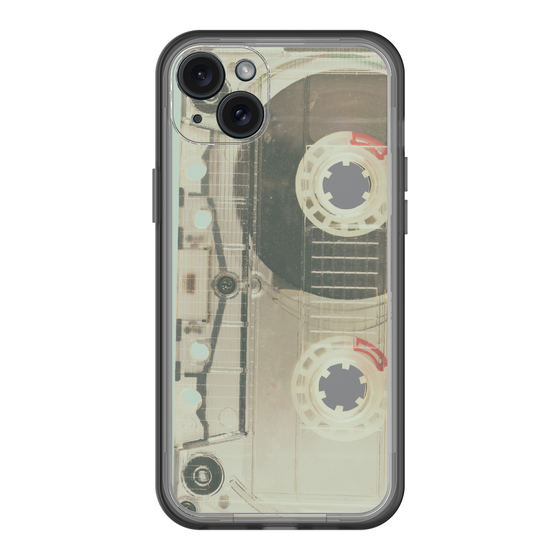 スリムプロテクションプレミアムケース［ RETORO CASSETTE TAPE - Skeleton Red ］