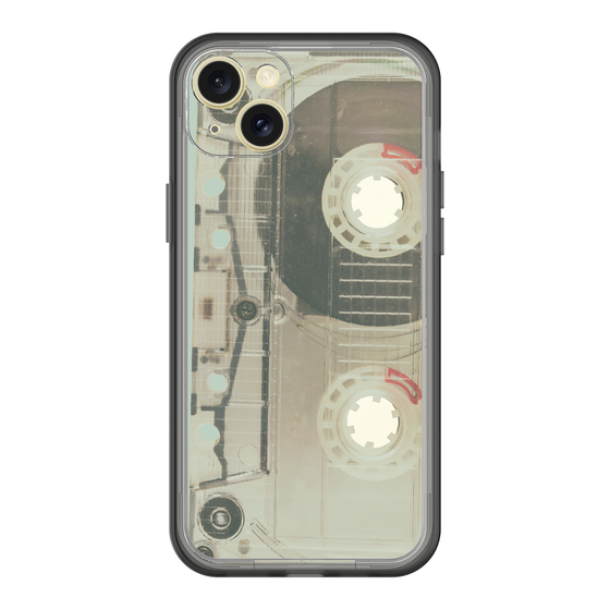 スリムプロテクションプレミアムケース［ RETORO CASSETTE TAPE - Skeleton Red ］