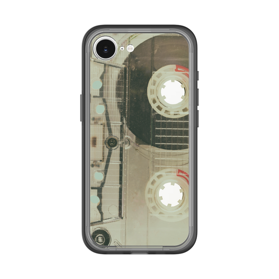 スリムプロテクションプレミアムケース［ RETORO CASSETTE TAPE - Skeleton Red ］