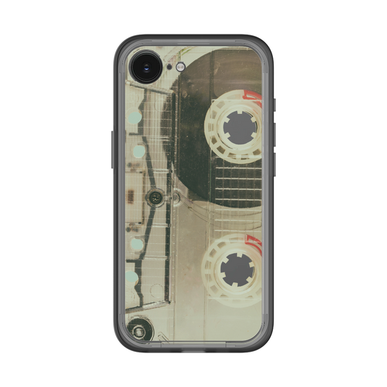 スリムプロテクションプレミアムケース［ RETORO CASSETTE TAPE - Skeleton Red ］