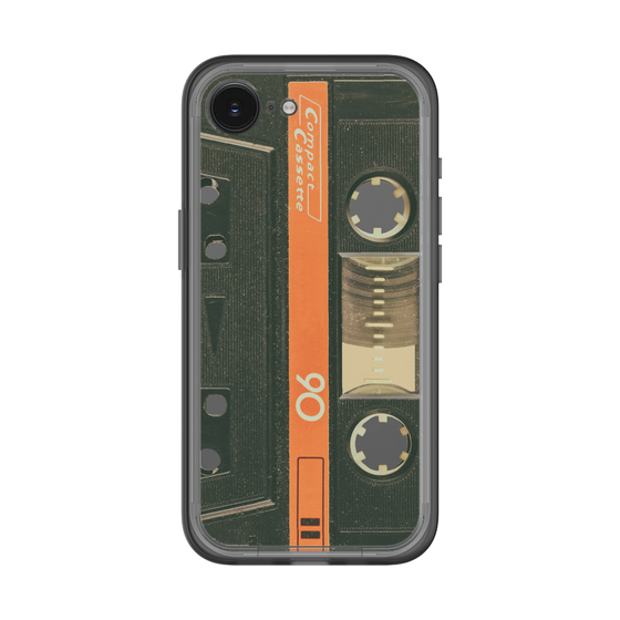 スリムプロテクションプレミアムケース［ RETORO CASSETTE TAPE - Opacity Black ］
