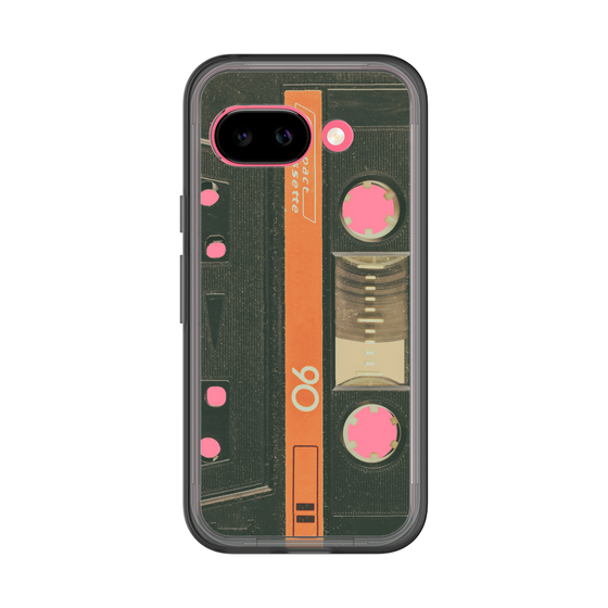 スリムプロテクションプレミアムケース［ RETORO CASSETTE TAPE - Opacity Black ］