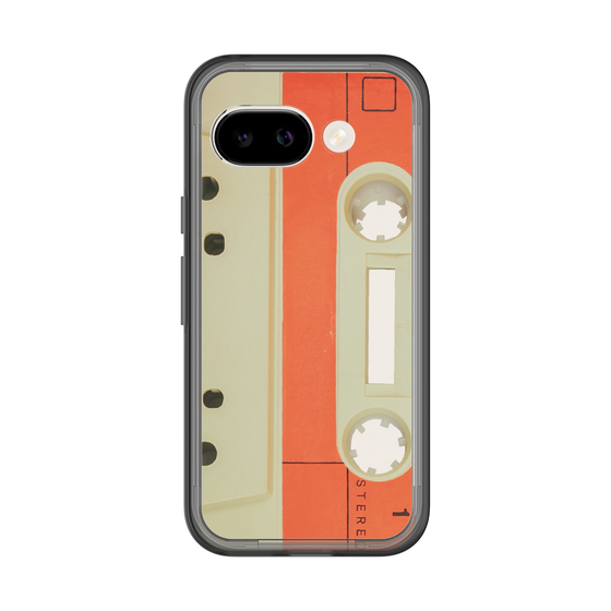 スリムプロテクションプレミアムケース［ RETORO CASSETTE TAPE - Opacity White ］