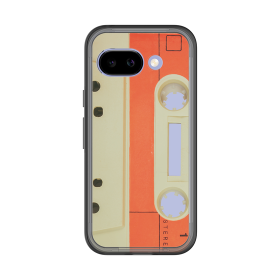スリムプロテクションプレミアムケース［ RETORO CASSETTE TAPE - Opacity White ］