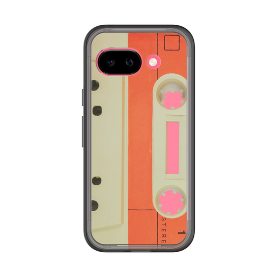 スリムプロテクションプレミアムケース［ RETORO CASSETTE TAPE - Opacity White ］