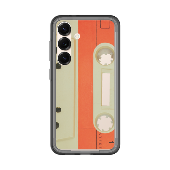 スリムプロテクションプレミアムケース［ RETORO CASSETTE TAPE - Opacity White ］