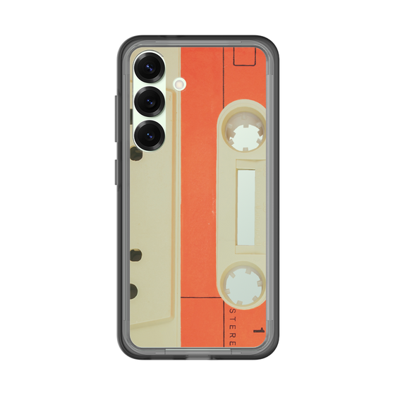 スリムプロテクションプレミアムケース［ RETORO CASSETTE TAPE - Opacity White ］