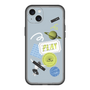 スリムプロテクションプレミアムケース［ Playful sticker - Dusty Blue ］