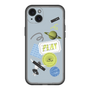 スリムプロテクションプレミアムケース［ Playful sticker - Dusty Blue ］