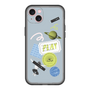 スリムプロテクションプレミアムケース［ Playful sticker - Dusty Blue ］
