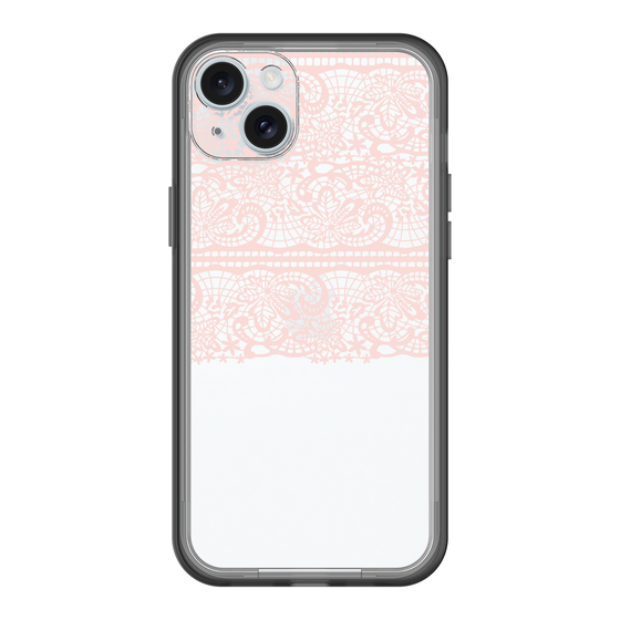 スリムプロテクションプレミアムケース［ LANVIN en Bleu - Lace - Pink ］