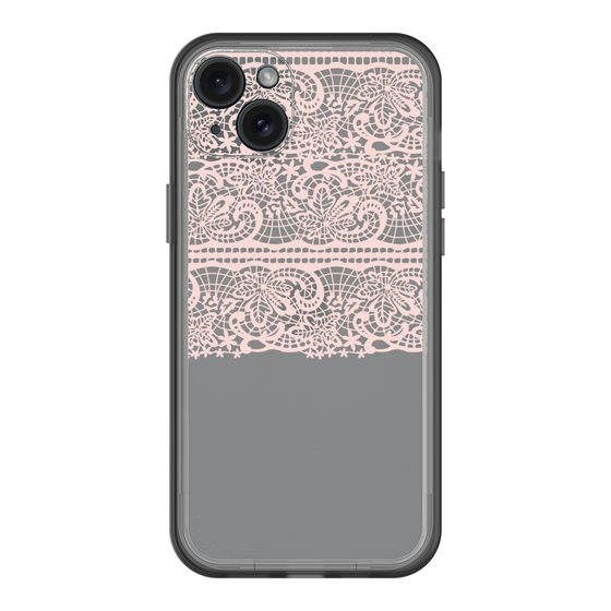スリムプロテクションプレミアムケース［ LANVIN en Bleu - Lace - Pink ］