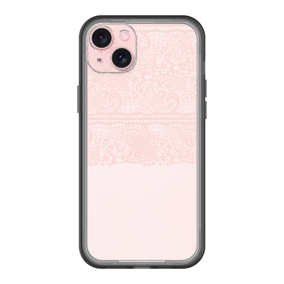 スリムプロテクションプレミアムケース［ LANVIN en Bleu - Lace - Pink ］