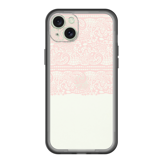 スリムプロテクションプレミアムケース［ LANVIN en Bleu - Lace - Pink ］