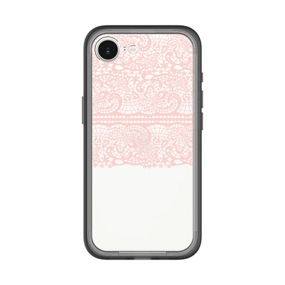 スリムプロテクションプレミアムケース［ LANVIN en Bleu - Lace - Pink ］
